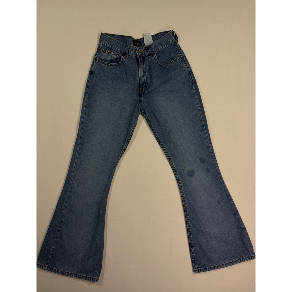 Gap 90s Vintage Womens Wide Leg Light Wash Denim Jeans High Rise Blues